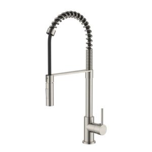Modern National Kasper Spring Multi-Function Kitchen Mixer Brushed Nickel